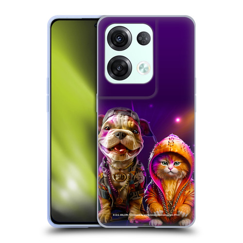 D.S. Valori Kitty And Puppy Hip Hop Pals Soft Gel Case for OPPO Reno8 Pro