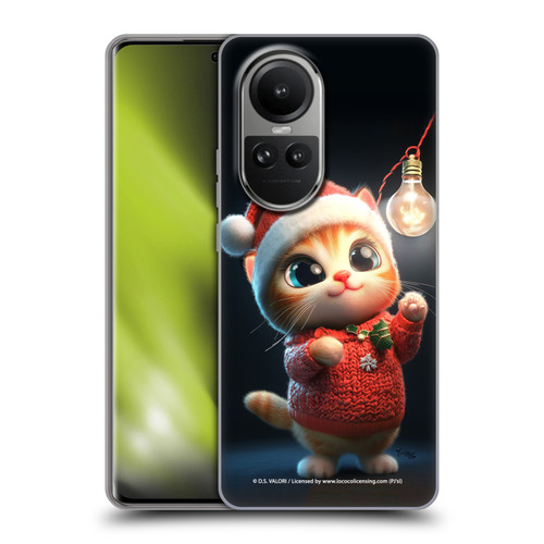 D.S. Valori Kitty And Puppy Kitty Christmas Light Soft Gel Case for OPPO Reno10 5G / Reno10 Pro 5G