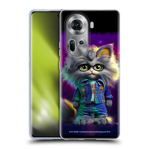 D.S. Valori Kitty And Puppy Kitty In Jeans Soft Gel Case for OPPO Reno11
