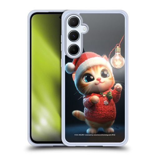 D.S. Valori Kitty And Puppy Kitty Christmas Light Soft Gel Case for Samsung Galaxy A55 5G