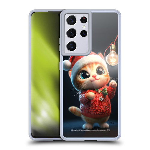D.S. Valori Kitty And Puppy Kitty Christmas Light Soft Gel Case for Samsung Galaxy S21 Ultra 5G