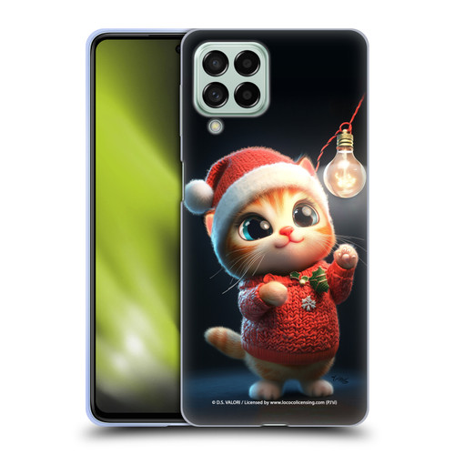 D.S. Valori Kitty And Puppy Kitty Christmas Light Soft Gel Case for Samsung Galaxy M53 (2022)