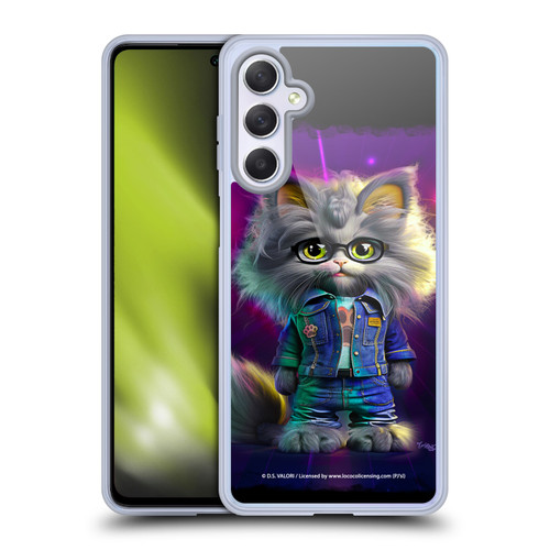 D.S. Valori Kitty And Puppy Kitty In Jeans Soft Gel Case for Samsung Galaxy M54 5G