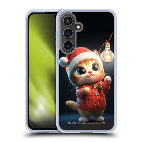 D.S. Valori Kitty And Puppy Kitty Christmas Light Soft Gel Case for Samsung Galaxy S24 FE
