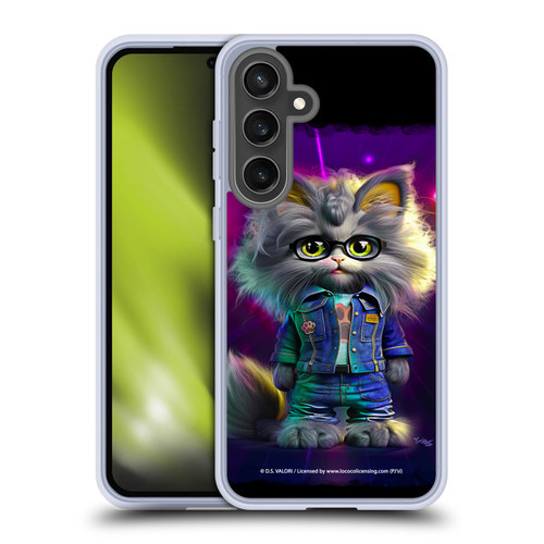 D.S. Valori Kitty And Puppy Kitty In Jeans Soft Gel Case for Samsung Galaxy S24 FE