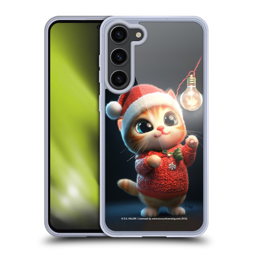 D.S. Valori Kitty And Puppy Kitty Christmas Light Soft Gel Case for Samsung Galaxy S23+ 5G