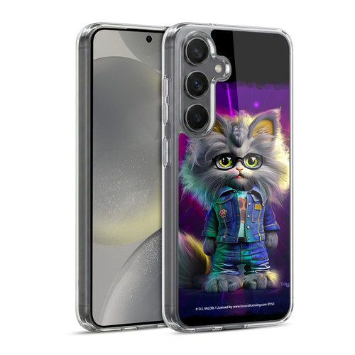 D.S. Valori Kitty And Puppy Kitty In Jeans Soft Gel Case for Samsung Galaxy S24 5G & MagSafe