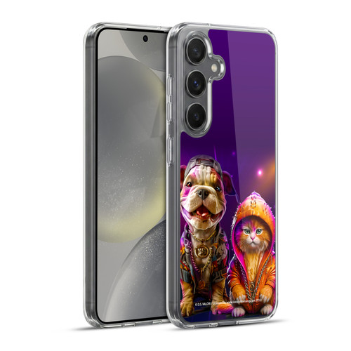D.S. Valori Kitty And Puppy Hip Hop Pals Soft Gel Case for Samsung Galaxy S24+ 5G & MagSafe