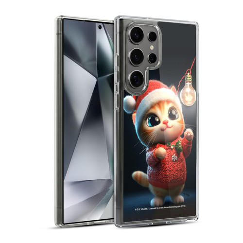 D.S. Valori Kitty And Puppy Kitty Christmas Light Soft Gel Case for Samsung Galaxy S24 Ultra 5G & MagSafe