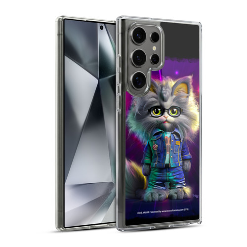 D.S. Valori Kitty And Puppy Kitty In Jeans Soft Gel Case for Samsung Galaxy S24 Ultra 5G & MagSafe