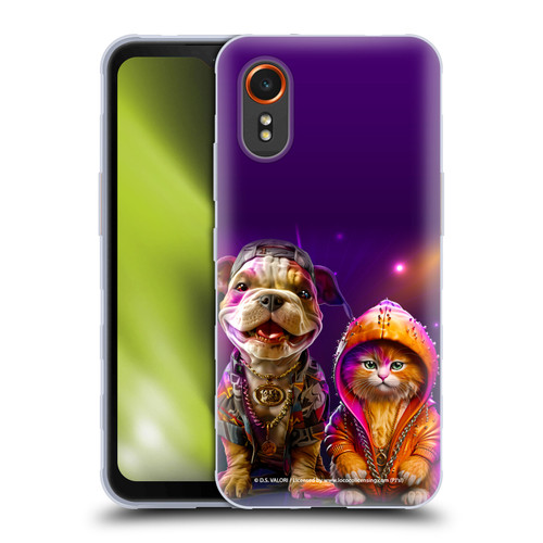 D.S. Valori Kitty And Puppy Hip Hop Pals Soft Gel Case for Samsung Galaxy Xcover7 5G
