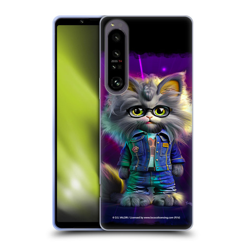 D.S. Valori Kitty And Puppy Kitty In Jeans Soft Gel Case for Sony Xperia 1 IV