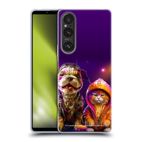 D.S. Valori Kitty And Puppy Hip Hop Pals Soft Gel Case for Sony Xperia 1 V 5G