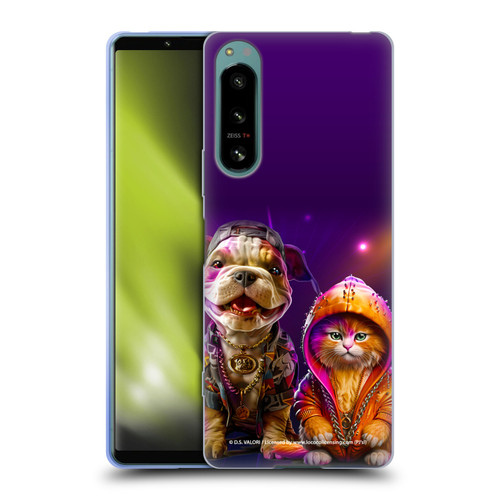 D.S. Valori Kitty And Puppy Hip Hop Pals Soft Gel Case for Sony Xperia 5 IV D.S. Valori Kitty And Puppy Hip Hop Pals Soft Gel Case for Sony Xperia 5 IV