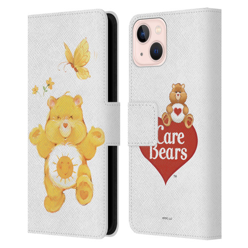 Care Bears Classic Funshine Leather Book Wallet Case Cover For Apple iPhone 13