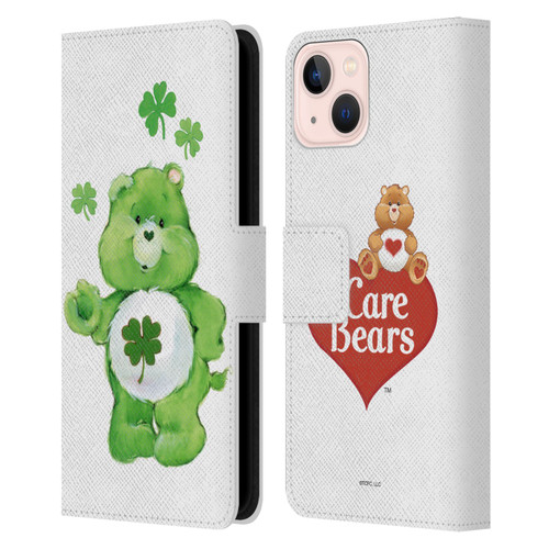 Care Bears Classic Good Luck Leather Book Wallet Case Cover For Apple iPhone 13