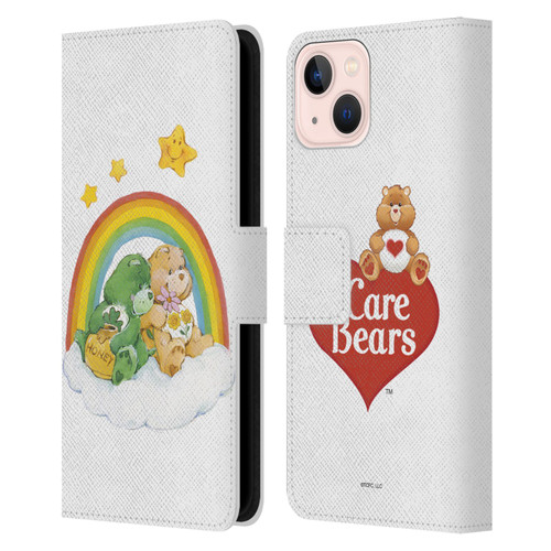 Care Bears Classic Rainbow 2 Leather Book Wallet Case Cover For Apple iPhone 13