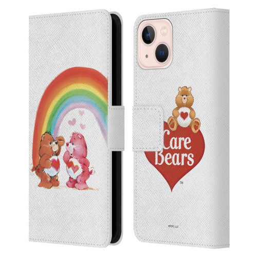 Care Bears Classic Rainbow Leather Book Wallet Case Cover For Apple iPhone 13