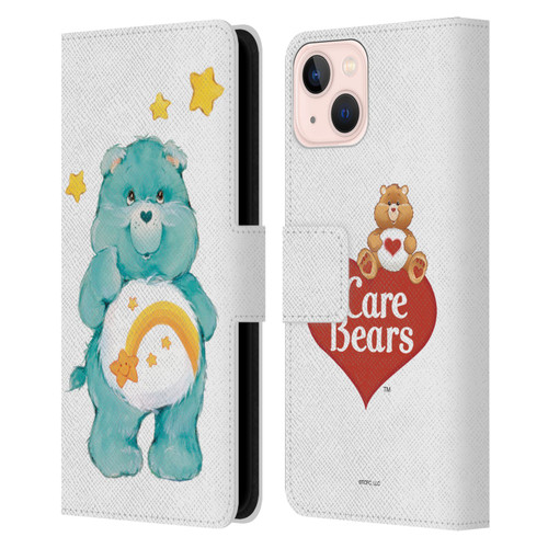 Care Bears Classic Wish Leather Book Wallet Case Cover For Apple iPhone 13