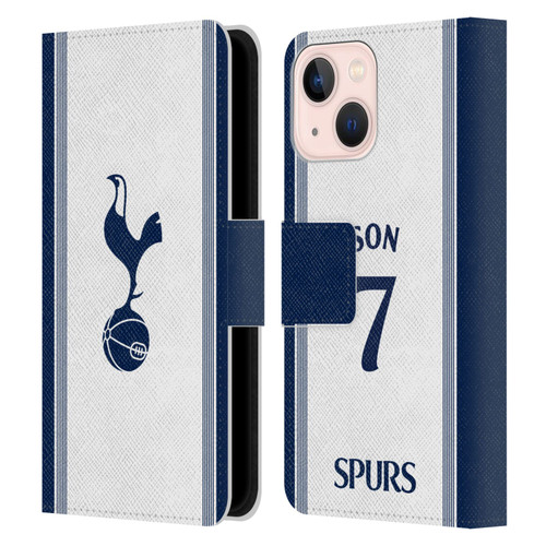 Tottenham Hotspur F.C. 2024/25 Players Home Kit Son Heung-Min Leather Book Wallet Case Cover For Apple iPhone 13 Mini
