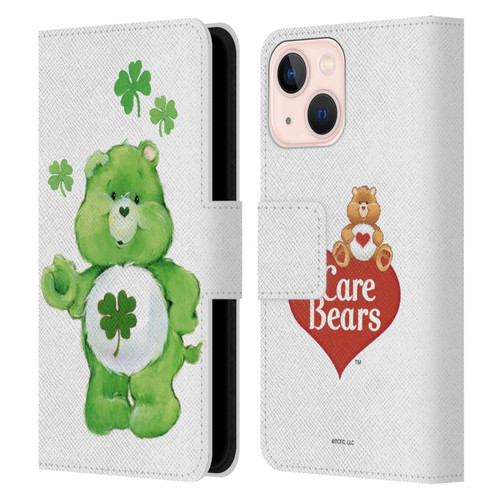 Care Bears Classic Good Luck Leather Book Wallet Case Cover For Apple iPhone 13 Mini