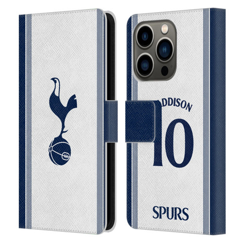 Tottenham Hotspur F.C. 2024/25 Players Home Kit James Maddison Leather Book Wallet Case Cover For Apple iPhone 14 Pro