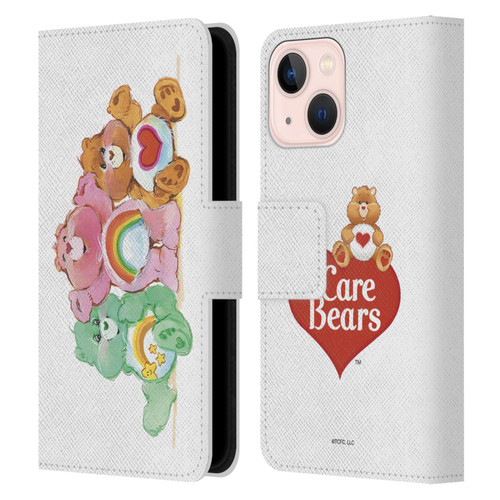 Care Bears Classic Group Leather Book Wallet Case Cover For Apple iPhone 13 Mini