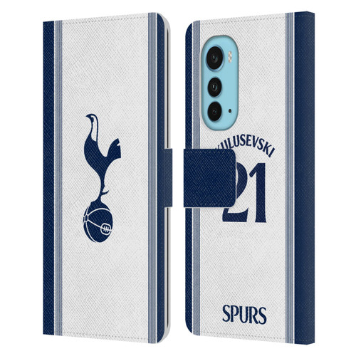Tottenham Hotspur F.C. 2024/25 Players Home Kit Dejan Kulusevski Leather Book Wallet Case Cover For Motorola Edge (2022)