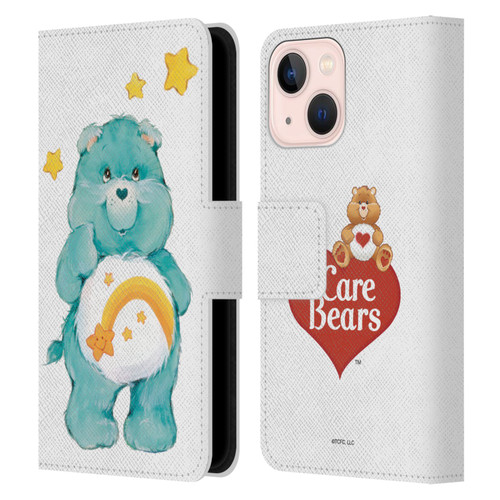 Care Bears Classic Wish Leather Book Wallet Case Cover For Apple iPhone 13 Mini