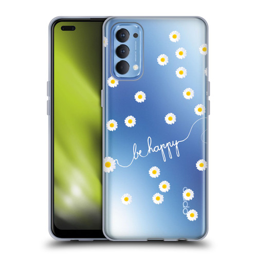 Monika Strigel Happy Daisy Clear Soft Gel Case for OPPO Reno 4 5G