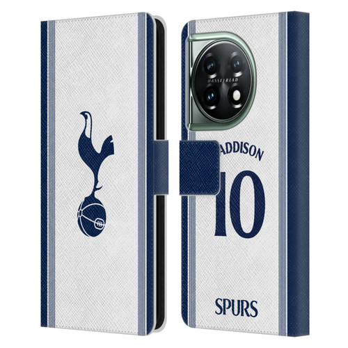 Tottenham Hotspur F.C. 2024/25 Players Home Kit James Maddison Leather Book Wallet Case Cover For OnePlus 11 5G