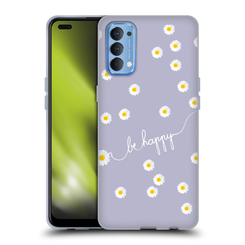 Monika Strigel Happy Daisy Lavender Soft Gel Case for OPPO Reno 4 5G