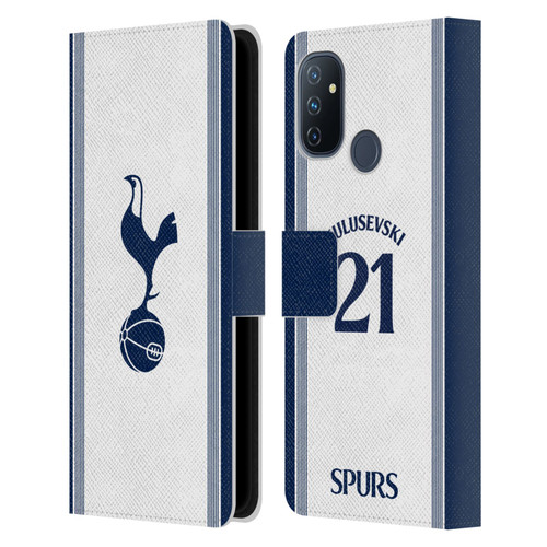 Tottenham Hotspur F.C. 2024/25 Players Home Kit Dejan Kulusevski Leather Book Wallet Case Cover For OnePlus Nord N100