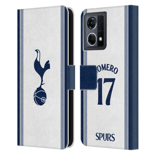 Tottenham Hotspur F.C. 2024/25 Players Home Kit Cristian Romero Leather Book Wallet Case Cover For OPPO Reno8 4G