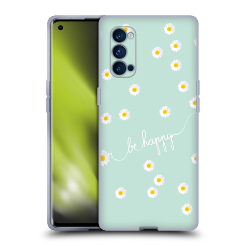 Monika Strigel Happy Daisy Mint Soft Gel Case for OPPO Reno 4 Pro 5G