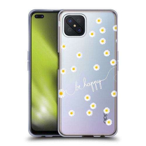 Monika Strigel Happy Daisy Clear Soft Gel Case for OPPO Reno4 Z 5G