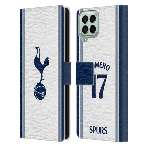 Tottenham Hotspur F.C. 2024/25 Players Home Kit Cristian Romero Leather Book Wallet Case Cover For Samsung Galaxy M53 (2022)