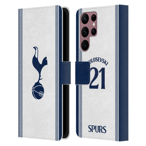 Tottenham Hotspur F.C. 2024/25 Players Home Kit Dejan Kulusevski Leather Book Wallet Case Cover For Samsung Galaxy S22 Ultra 5G Tottenham Hotspur F.C. 2024/25 Players Home Kit Dejan Kulusevski Leather Book Wallet Case Cover For Samsung Galaxy S22 Ultra 5G
