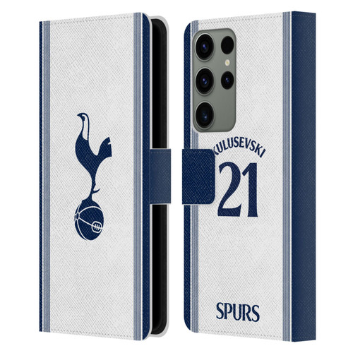 Tottenham Hotspur F.C. 2024/25 Players Home Kit Dejan Kulusevski Leather Book Wallet Case Cover For Samsung Galaxy S23 Ultra 5G Tottenham Hotspur F.C. 2024/25 Players Home Kit Dejan Kulusevski Leather Book Wallet Case Cover For Samsung Galaxy S23 Ultra 5G
