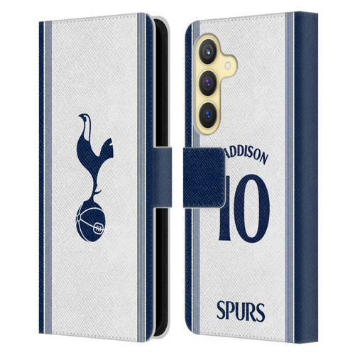 Tottenham Hotspur F.C. 2024/25 Players Home Kit James Maddison Leather Book Wallet Case Cover For Samsung Galaxy S24 5G