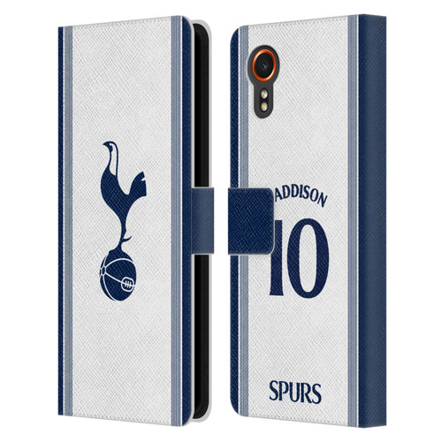 Tottenham Hotspur F.C. 2024/25 Players Home Kit James Maddison Leather Book Wallet Case Cover For Samsung Galaxy Xcover7 5G Tottenham Hotspur F.C. 2024/25 Players Home Kit James Maddison Leather Book Wallet Case Cover For Samsung Galaxy Xcover7 5G