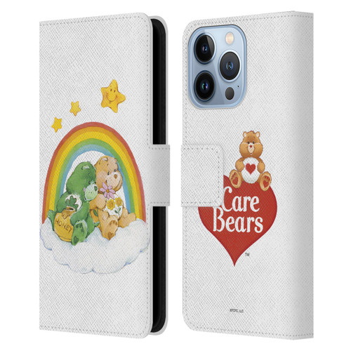Care Bears Classic Rainbow 2 Leather Book Wallet Case Cover For Apple iPhone 13 Pro