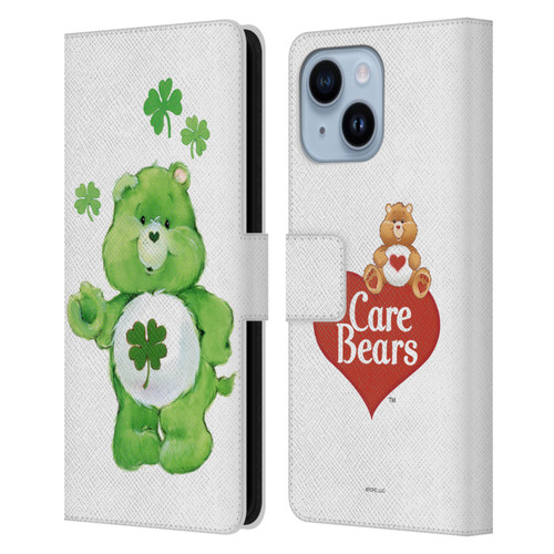 Care Bears Classic Good Luck Leather Book Wallet Case Cover For Apple iPhone 14 Plus
