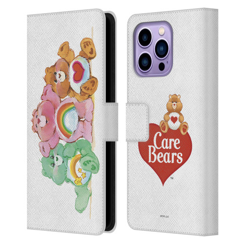 Care Bears Classic Group Leather Book Wallet Case Cover For Apple iPhone 14 Pro Max