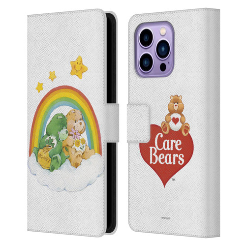 Care Bears Classic Rainbow 2 Leather Book Wallet Case Cover For Apple iPhone 14 Pro Max