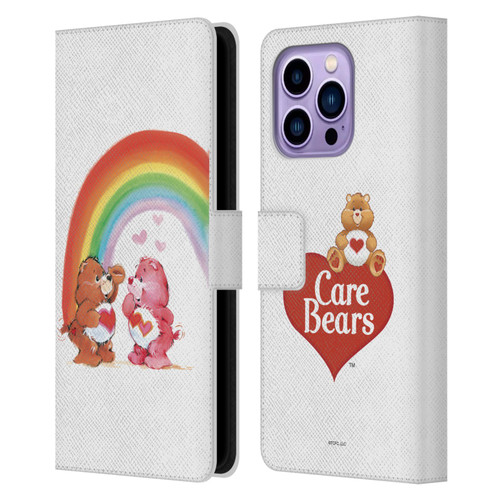 Care Bears Classic Rainbow Leather Book Wallet Case Cover For Apple iPhone 14 Pro Max
