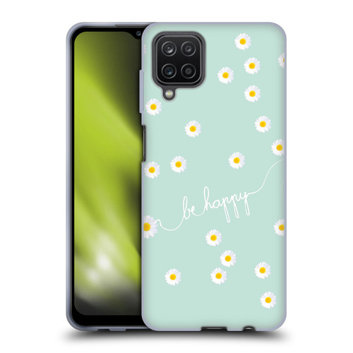 Monika Strigel Happy Daisy Mint Soft Gel Case for Samsung Galaxy A12 (2020)
