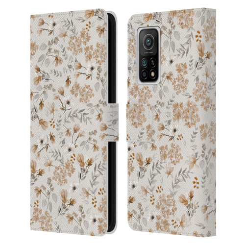 Anis Illustration Mix Pattern Romantic Neutrals Leather Book Wallet Case Cover For Xiaomi Mi 10T 5G