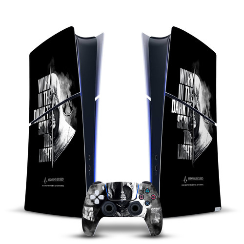 Assassin's Creed Legacy Typography Half Vinyl Sticker Skin Decal Cover for Sony PS5 Slim Digital Edition Bundle