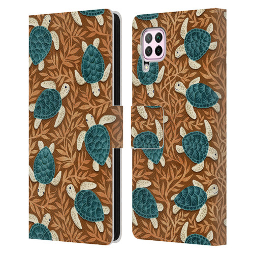 Micklyn Le Feuvre Flora And Fauna Tiny Turtle Treasures Leather Book Wallet Case Cover For Huawei Nova 6 SE / P40 Lite